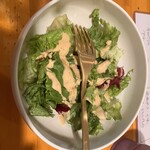 KCB CURRY - サラダはごく普通のグリーンサラダ。