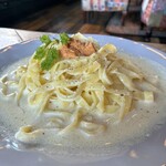 刈谷 肉割烹 門 - ウニのクリームソースパスタ