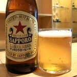 渋谷の日本酒ダイニング sakeba - 20250602サッポロ赤星中瓶1,200円