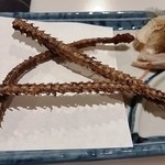 うなぎ 魚政 - 骨煎餅＆肝わさ