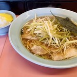 ネギいちラーメン - ネギチャーシュー麺、ライス(小)