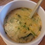 麺家かぐら - つけ汁スープ割・塩パイタン味（平成26年8月）