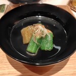 焼鳥 にしき - 地鶏胸肉となすの御椀