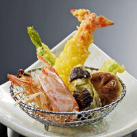 活車海老の天ぷら