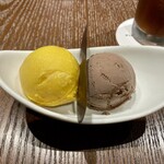 ピエール マルコリーニ - マンゴ&ブラッドオレンジ+チョコレートのソルベ