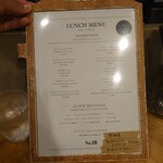 No.18 - メニュー(Lunch.ver)