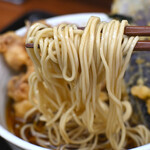 みのがさ - なす天そば＠税込530円＋げそ天＠税込200円