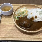 モンスターグリル  - 料理写真:カレーハンバーグプレート♪