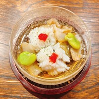 御料理 ふじ田 - 焼きなす 秋田の生じゅんさい はも そらまめ つぶ貝