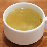 レストラン・サカキ - 千葉県産林SPF豚のポークジンジャー 1500円 のスープ