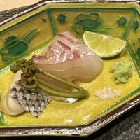 あま木 - 師崎　鯛　鯛の白子　湯引きした皮