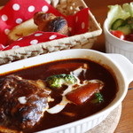 北隣館　Cafe Green - 料理写真:カフェグリーン特製　デミグラスハンバーグ！