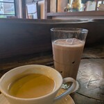 エクチュア  からほり「蔵」本店  - ホットコーヒー、チョコレートドリンク(ミルク)