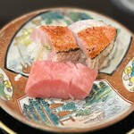 松庵 - 煮金目の押し鮨