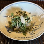 鎌倉 北じま - アオリイカと山菜の胡麻和え