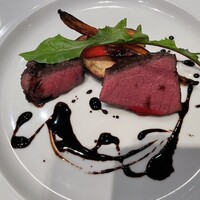 リストランテ カノビアーノ 福岡 - 国産牛モモ肉の炭火焼き