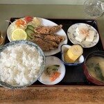鳥安 - カツオ竜田揚げ定食
