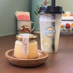 おやつの寅一 - 寅一プリン(やわかた)、フルーツソーダ(レモン)