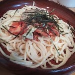 すぱろー - 明太キムチ納豆スパゲッティ