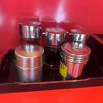 つけそば 丸長 - カスターセット。