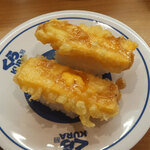 無添 くら寿司 - 濃厚チェダーチーズ天にぎり。次第にこういうのに手を出すようになりました。
