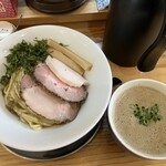 鶏泡そば 草戸ベース - ニボチキつけ麺200g、デフォで昆布水入り