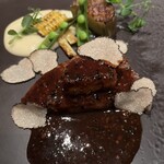 AZUR et MASA UEKI - 黒毛和牛　黒トリュフ　フォアグラ