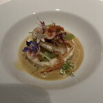 AZUR et MASA UEKI - 帆立貝ソース　白海老　天豆