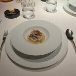 AZUR et MASA UEKI - 帆立貝ソース　白海老　天豆