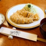 ぽん多本家 - カツレツ (3850円) + ごはん・赤だし・おしんこ (660円)