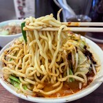 濃菜麺 井の庄 - 硬めでお願いした太麺