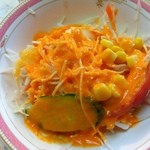 ディープジョティ - ほうれん草マトンカレーセット￥900　サラダ