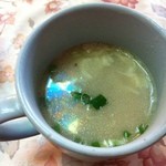 ディープジョティ - ほうれん草マトンカレーセット￥900　スープ