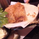 とんかつ マンジェ - 初めてかもの牡蠣の風味たっぷり 岩牡蠣のフライ