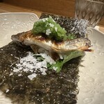 祇園 にし - 鮎を手巻き寿司で（初の体験）