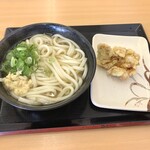 こだわり麺や - ◉ かけうどん (中) ¥410-
◉ とり天 ¥160-