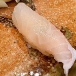 鮨 福原 - 三陸 スズキ 塩すだち　アッサリの中にスズキの滋味な味わいをいただく、旨っ(*^^*)