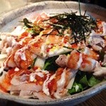 Shunka Hachidori - 「豚しゃぶと山芋短冊梅肉サラダ」
