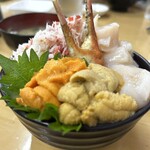 市場食堂 味処たけだ   - 三色丼色々な角度から①