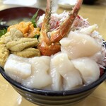 市場食堂 味処たけだ   - 三色丼色々な角度から③