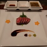 ビフテキのカワムラ - 特選黒毛和牛の炙り 醤油ジュレ仕立て