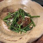 遊猿 - ◎◎海老の空芯菜XO醬炒め　ハーフ