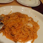 RESTAURANT けんぞう - キノコのトマトクリームパスタ☆なかなか濃厚なソースです。