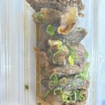 まつおか - 別に購入したお肉の串刺し。かなり大きい。