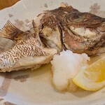 廻し鮨 新鮮や - 鯛のかぶと酒蒸し