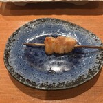 ばんから - 6串ｺｰｽ⑥ぼんぼち(塩) ひとつ食べちゃいました(^_^)a
