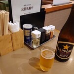 元祖 札幌や - 「瓶ビール」580円（スーパードライ／黒ラベル）