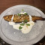 igora - 鮎のコンフィ、ヨーグルトソース旨❣️
