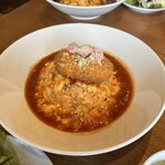 Blue Garden - カニクリームコロッケのオムライス(トマト)