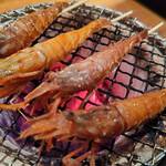 魚や 旬平 - 炭火焼き(モサエビ)